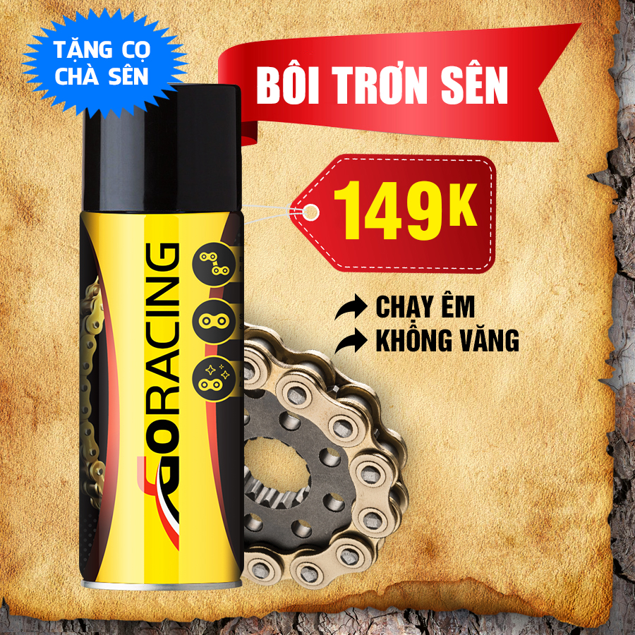 Chai xịt bôi trơn sên Goracing (340001)