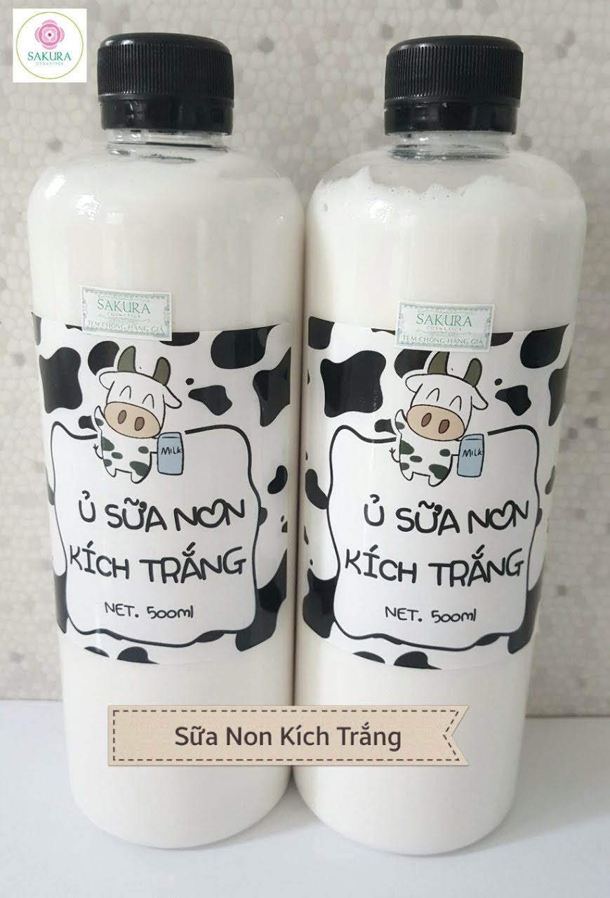 Ủ sữa non CON BÒ kích trắng da toàn thân 500ml