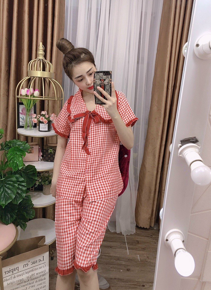 Set Bộ Đồ Ngủ Mặc Nhà Chất Lụa Mềm Mịn Thời Trang. TP