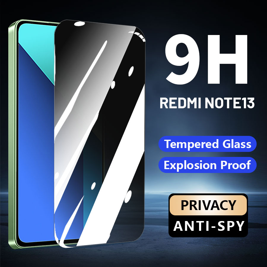 Full Màn Kính cường lực chống nhìn trộm cho Xiaomi Mi 14 13 12 11 Lite 13T 12T 11T 10T 9T Redmi Note 13 12 12S 11 11S 10 10s 9 9s 8 7 13C 12C 10A 10C 9T 9A 9C 8A 7A Poco X5 X4 X3 M6 M5 M4 M3 F5 F4 F3 F2 Pro Chống Va Đập chống xước  Kính Cường lực