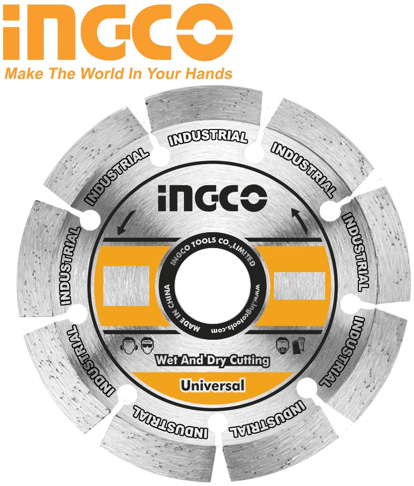 Đĩa cắt gạch khô 180mm Lỗ 22.2mm INGCO DMD011802