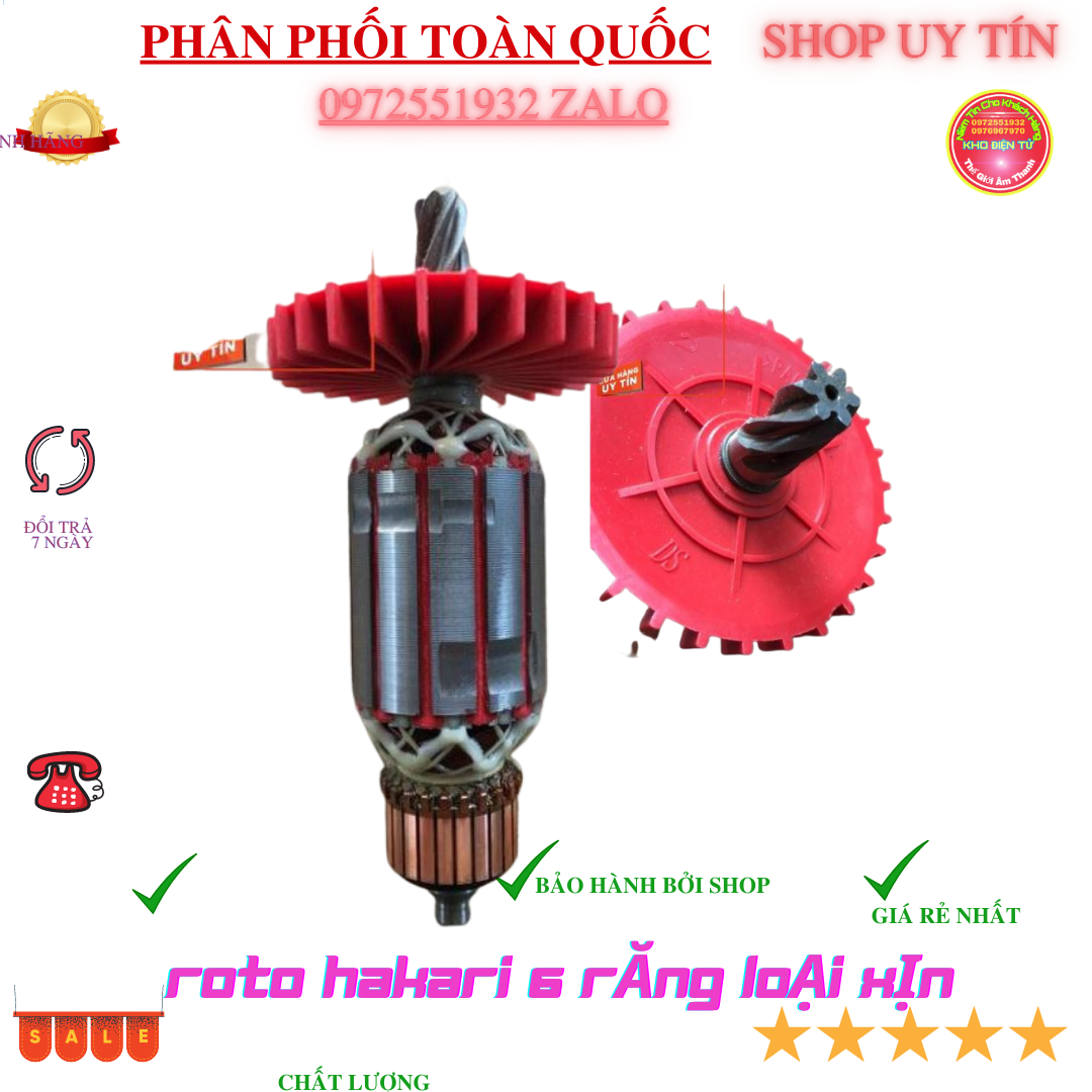 Roto máy khoan đục 6 răng Hikari thái lan