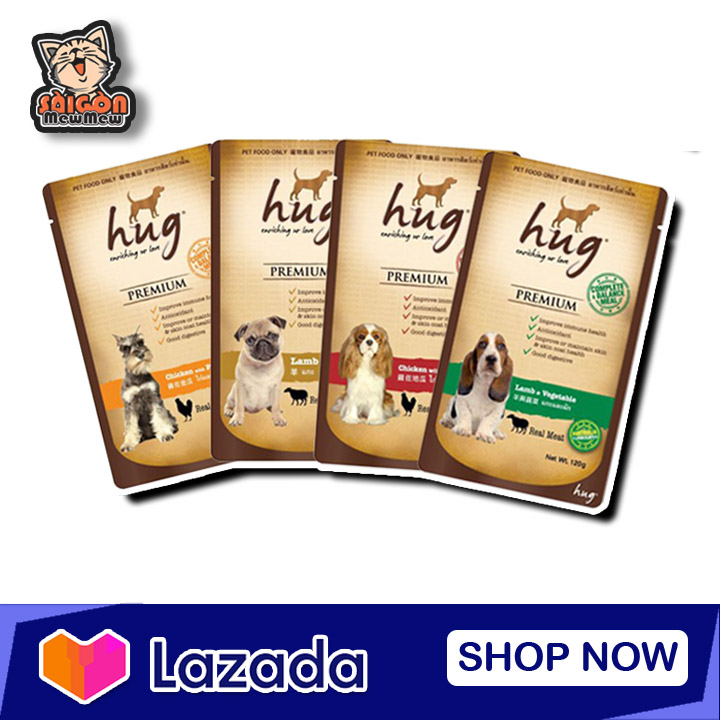 Pate HUG 120g – Thức Ăn Ướt Cho Chó, Mềm Ngon, Bổ Sung Dinh Dưỡng