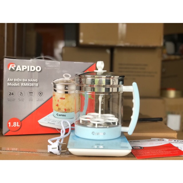 Ấm điện đa năng Rapido RMK0818-S