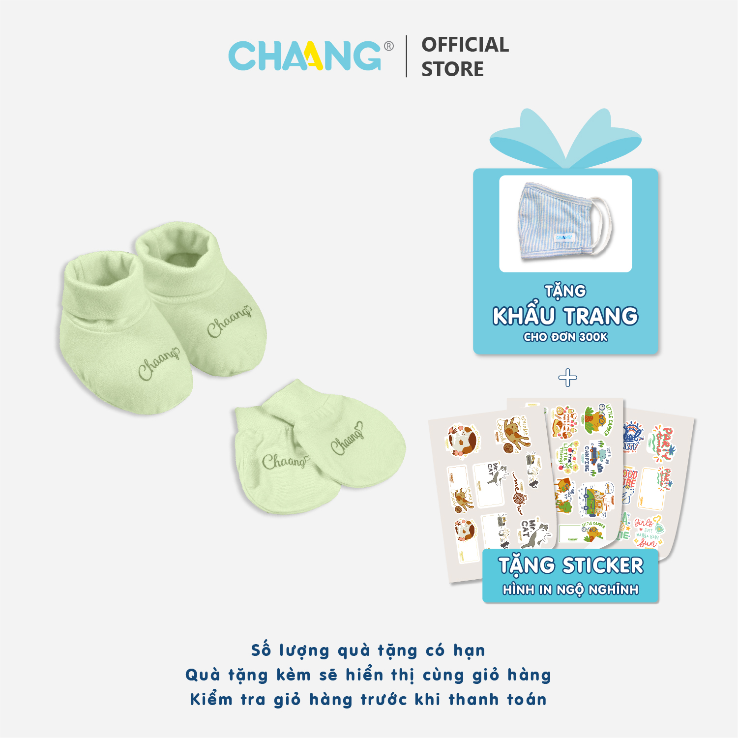 [CHAANG] Set bao tay bao chân cho bé sơ sinh Spring CHAANG