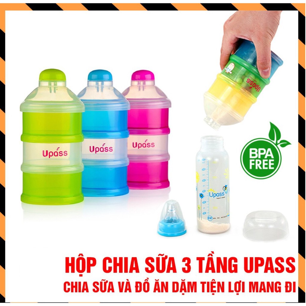 Hộp chia sữa 3 ngăn upass thái lan