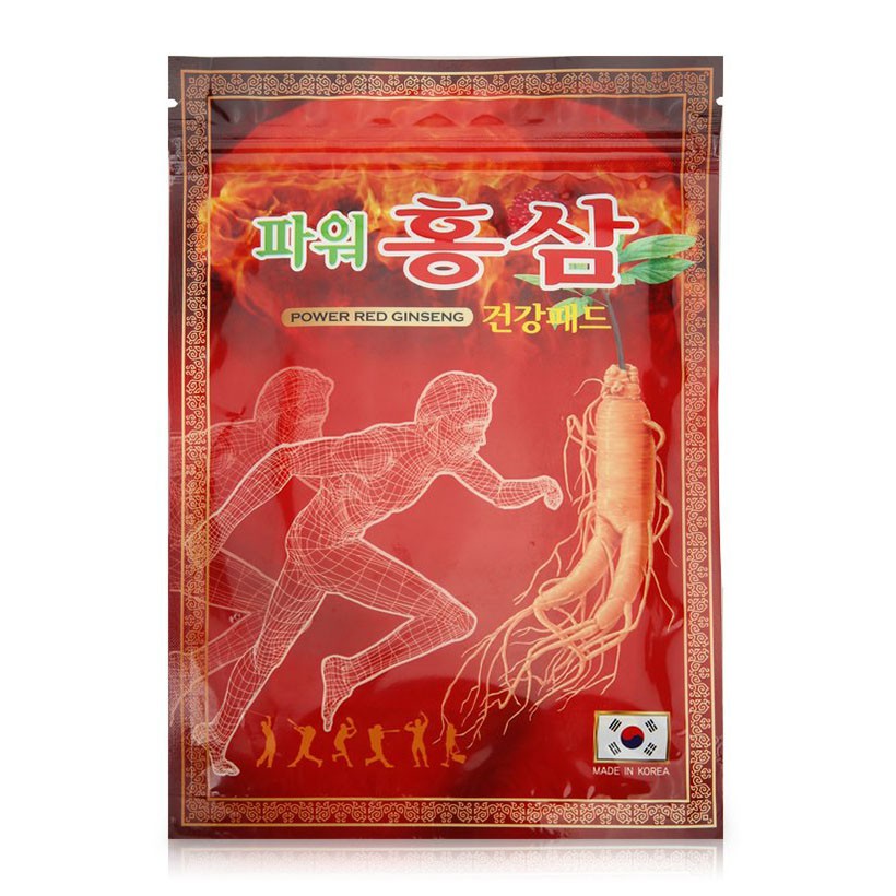 20 miếng - cao dán chiết xuất hồng sâm power red ginseng hàn quốc