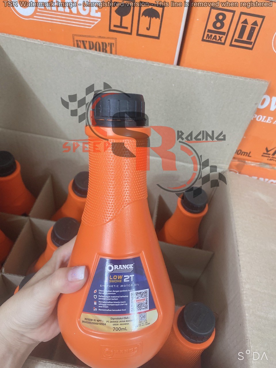 Nhớt orange 2t 700ml cho xe 2 thì low smoke