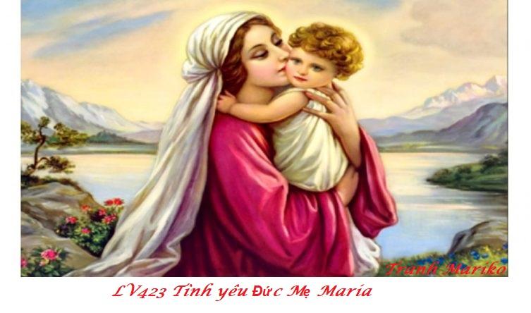 [HCM]Tranh đính đá Tình yêu đức mẹ Maria LV423 kích thước 65 x 50cm