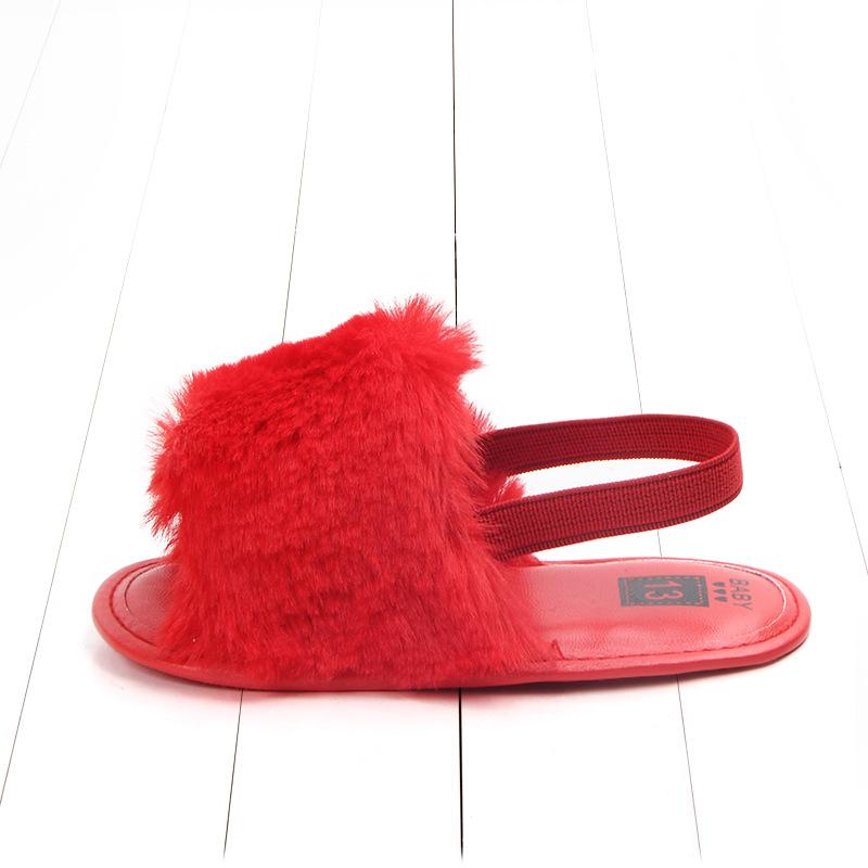 Giày sandal lông có quai cho bé gái(9-20 tháng)