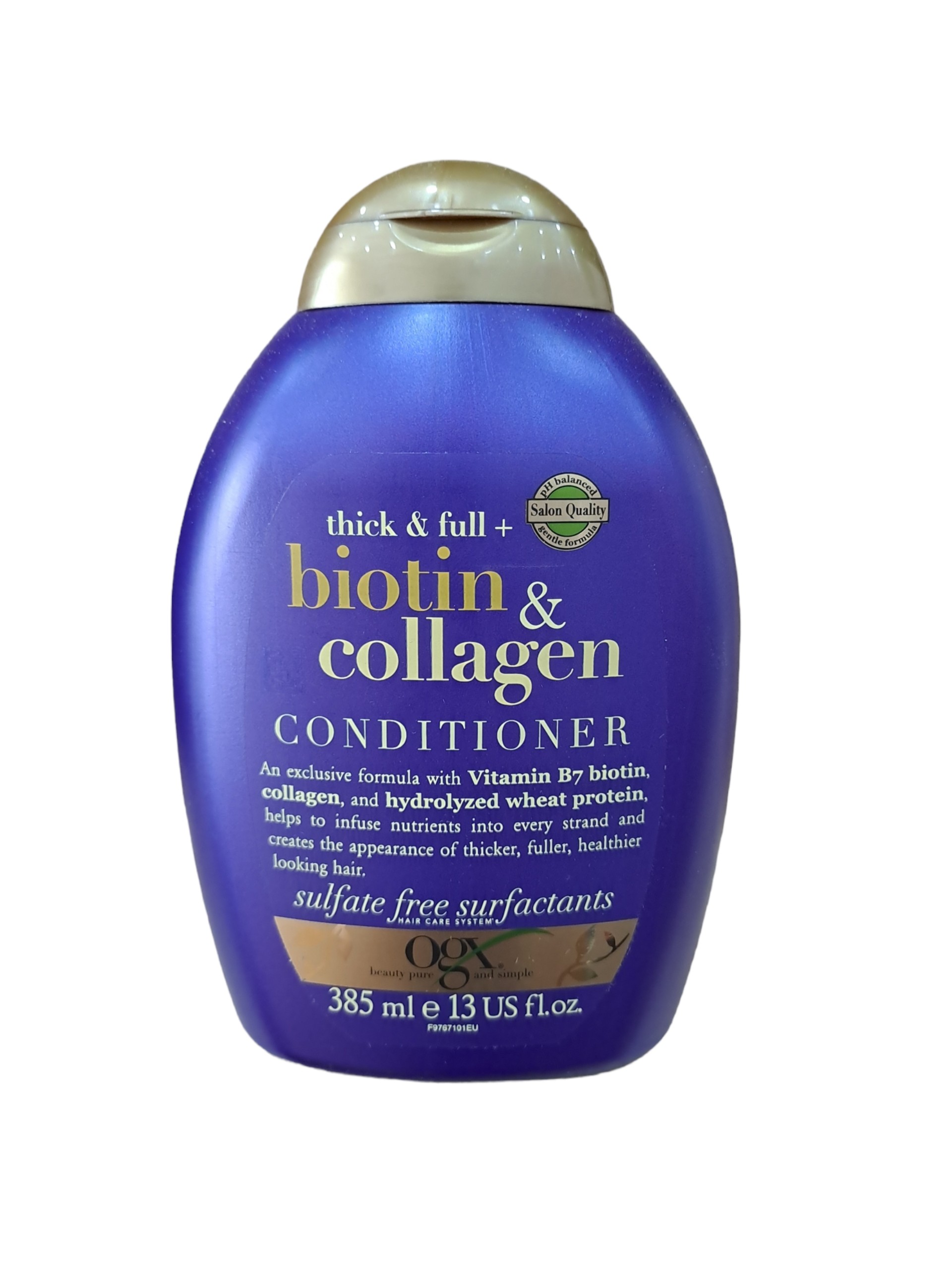 Dầu Gội - Xả Biotin Collagen Thick & Full OGX 385ml dưỡng mọc tóc giảm gãy rụng