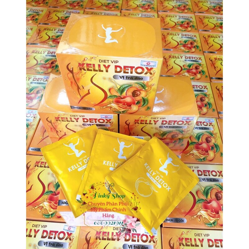 Trà đào giảm cân Kelly detox