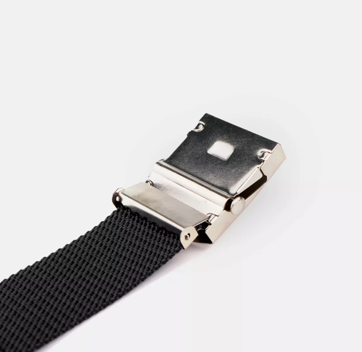 [FREE SHIP MAX] DÂY NỊT DÙ NAM ĐEN MẶT TRẮNG TRƠN
