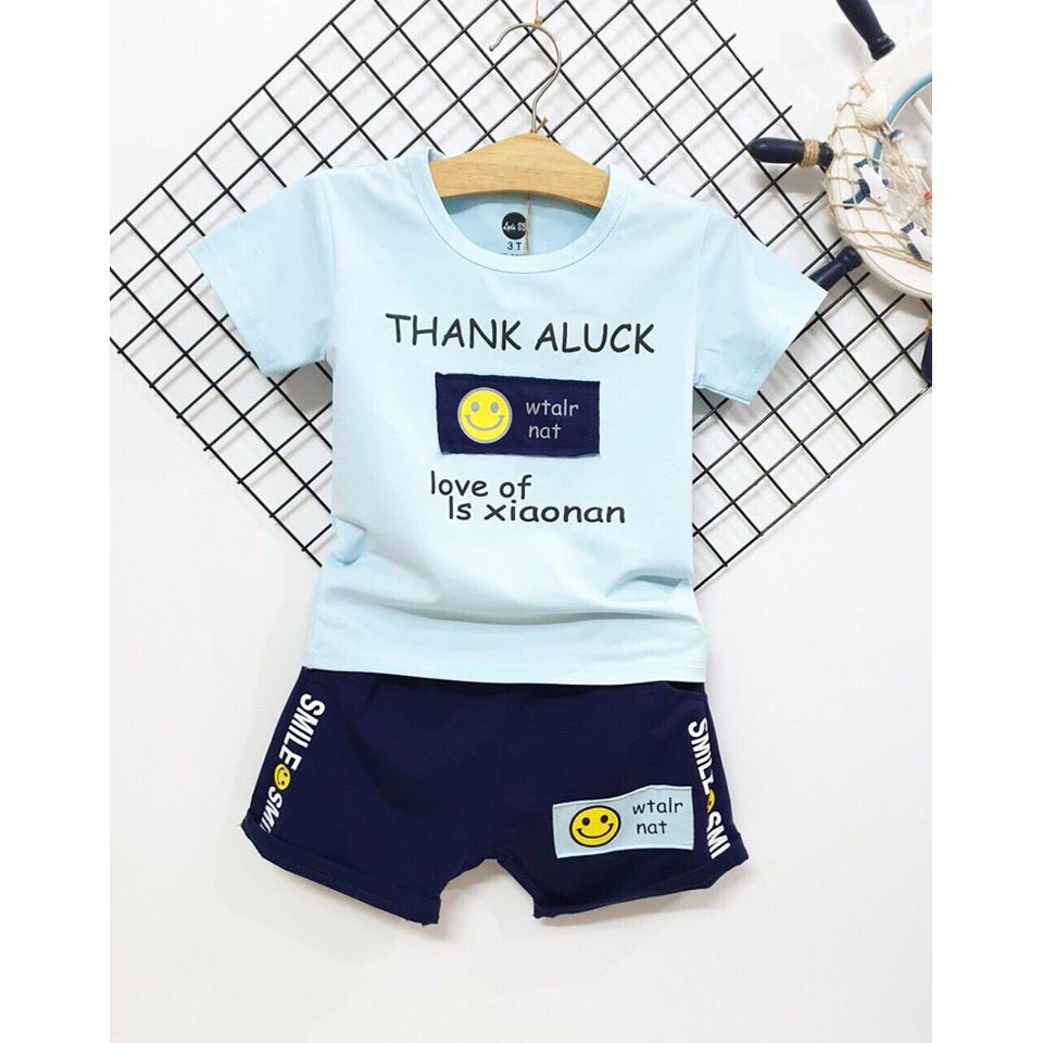 Sét bộ thun bé trai thank aluck