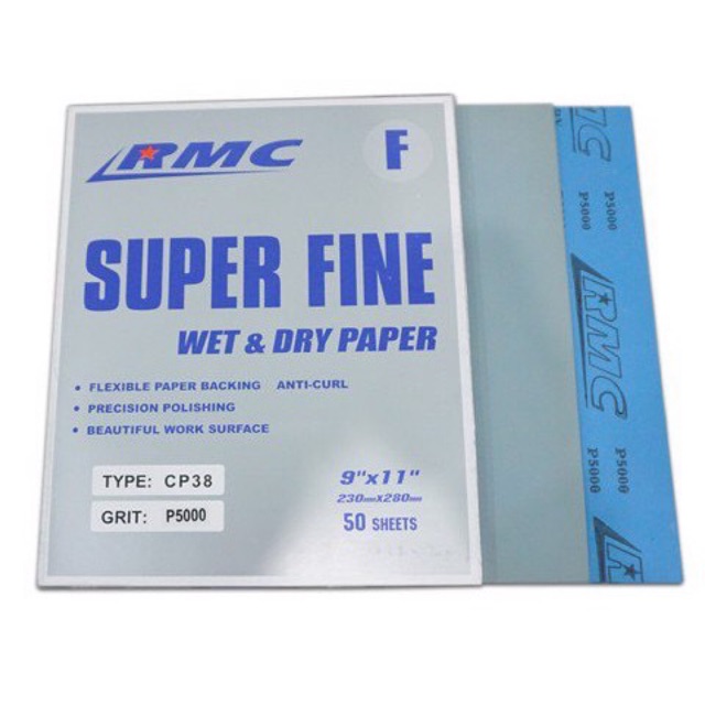 Bộ giấy nhám rmc đủ số từ 120 đến 5000 khổ a4 23cm x 28cm - trường thịnh sài gòn