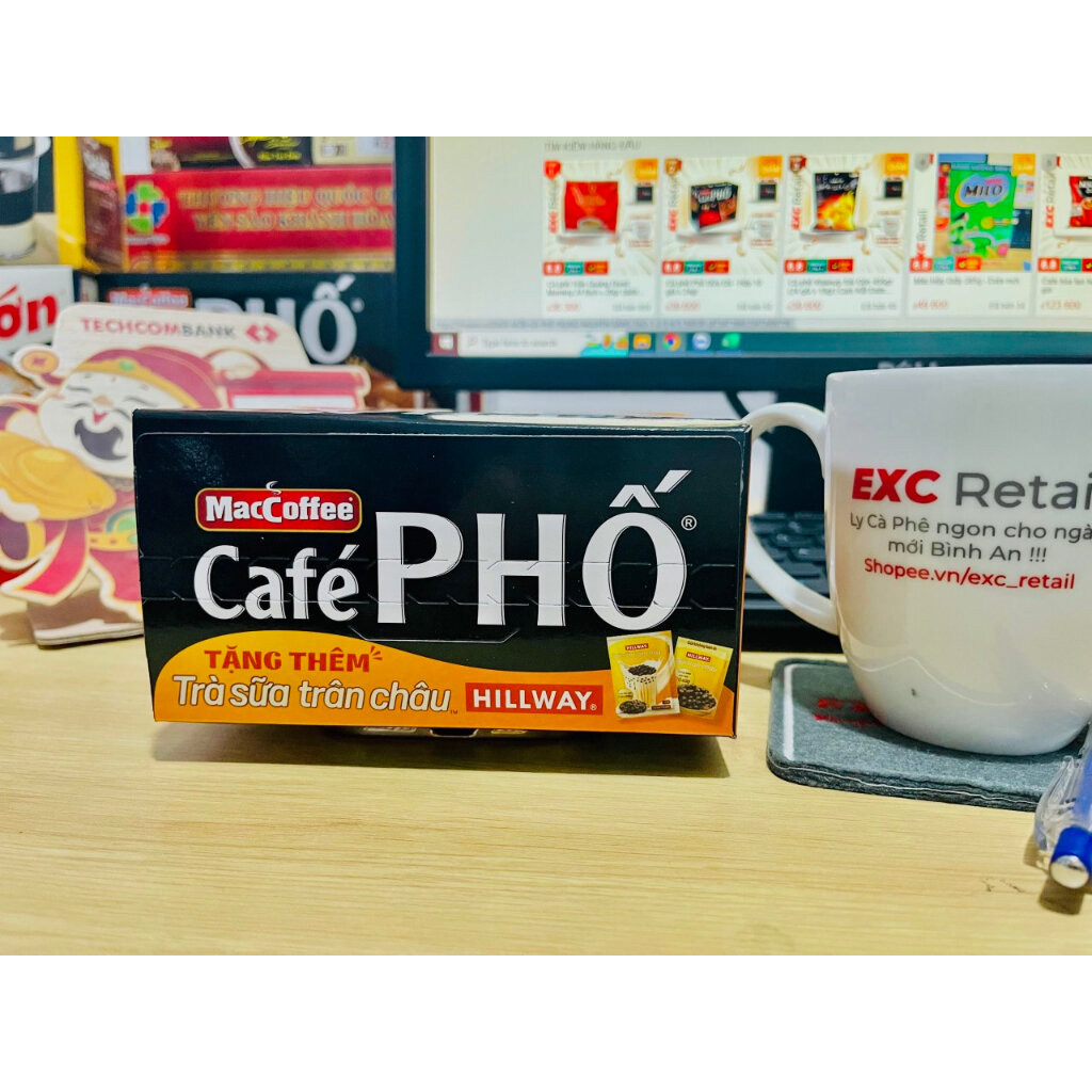 Hộp 10 gói café sữa phố Cafe Phố