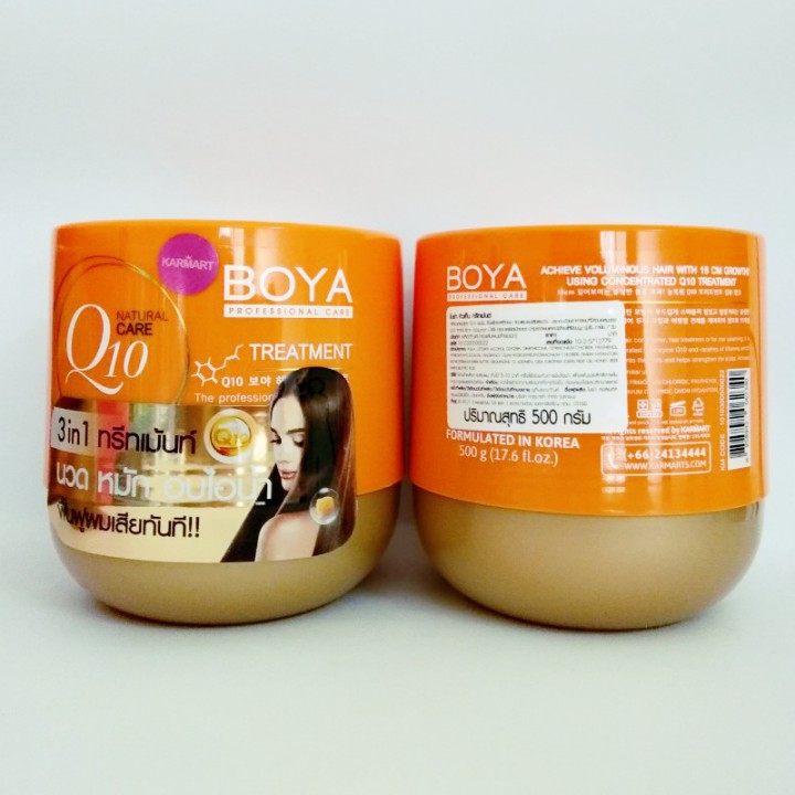 [HCM]Kem Ủ Tóc Boya Hair Treatment Q10 Thái Lan 500G Phục Hồi Tóc  Giúp Tóc Suôn Mượt Óng Ả Sau 7 Ngày
