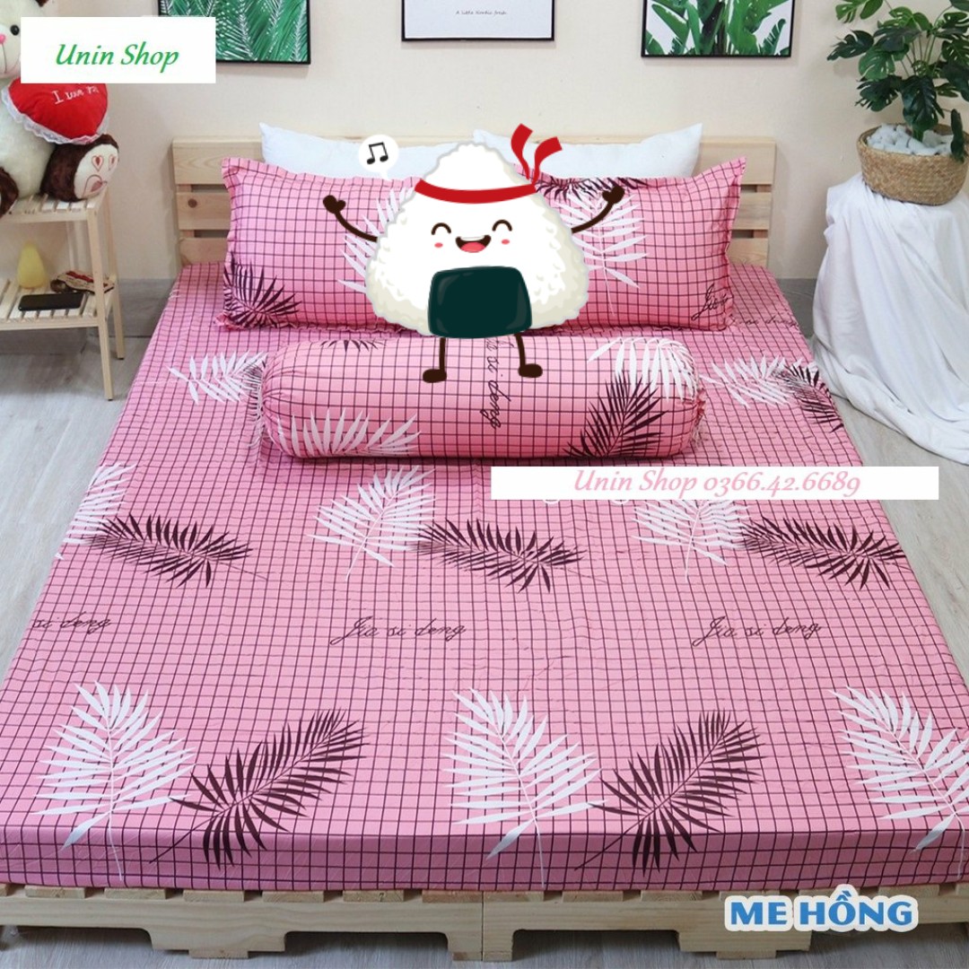 Combo 4 bộ ga gối (ga kèm 2 vỏ gối nằm) được chọn mẫu