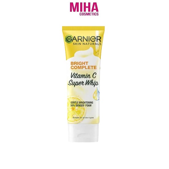 Sữa rửa mặt tạo bọt dưỡng sáng làn da garnier light complete vitamin c whip foam 100ml