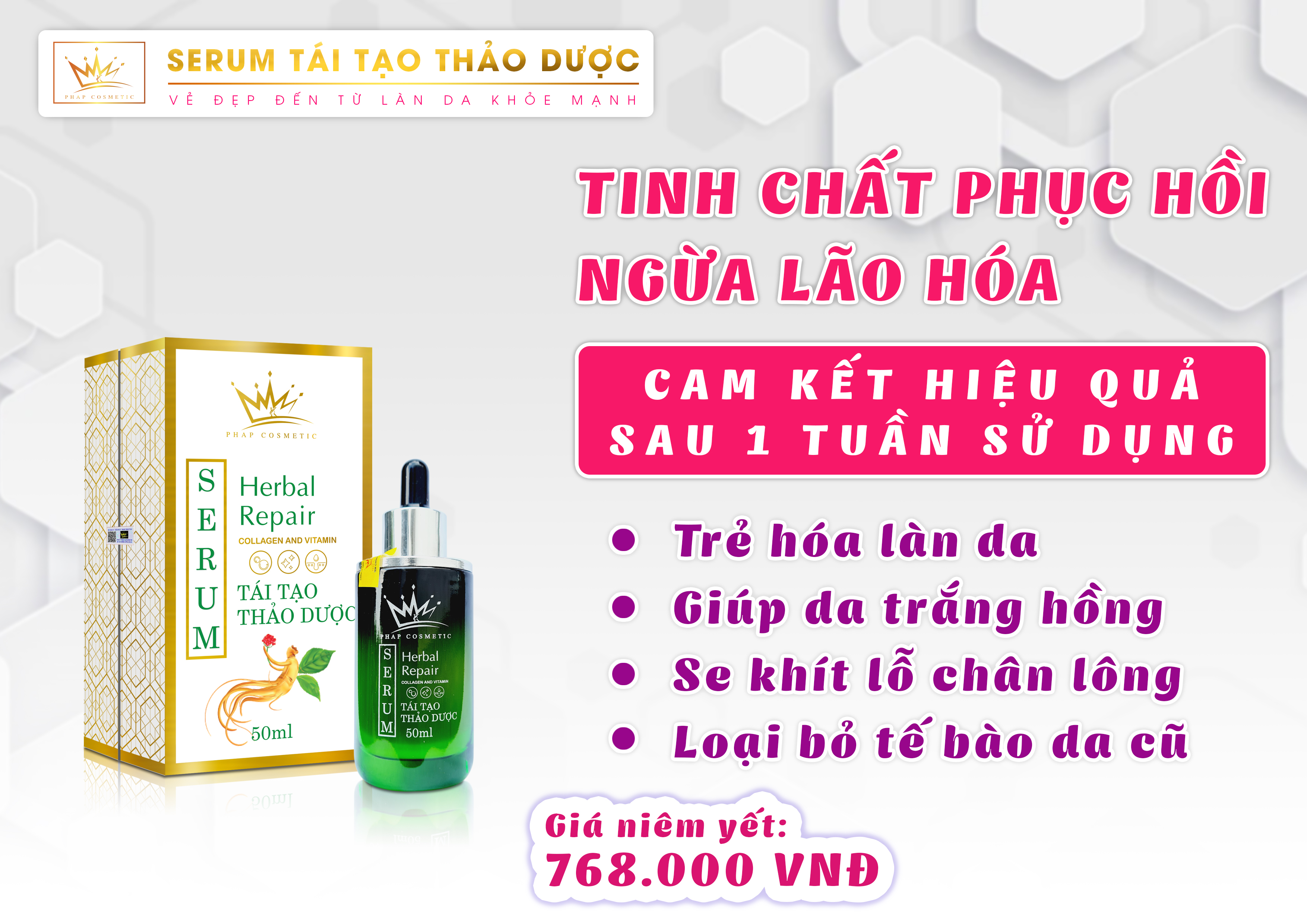 SERUM PHÁP TÁI TẠO THẢO DƯỢC