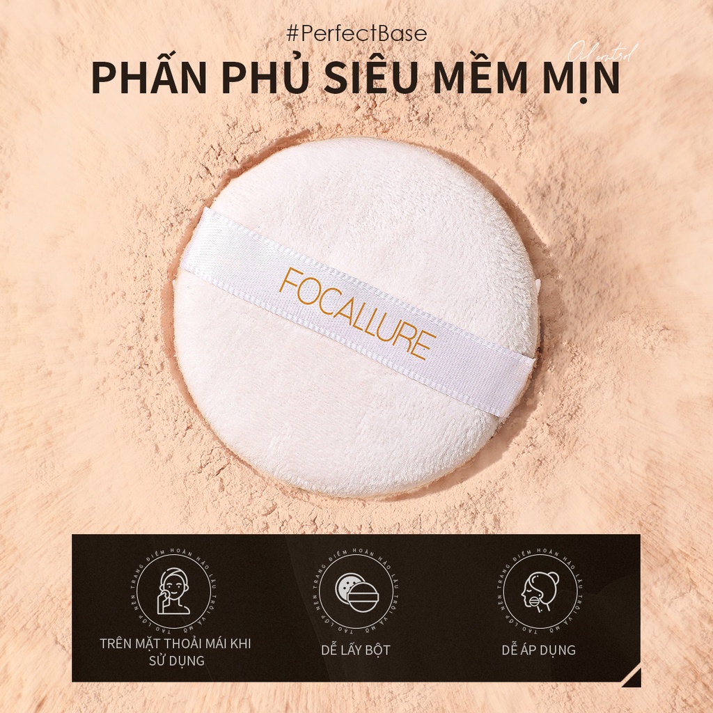 [OIL CONTROL] Phấn Phủ Dạng Bột FOCALLURE - Chuyên Kiểm Soát Dầu