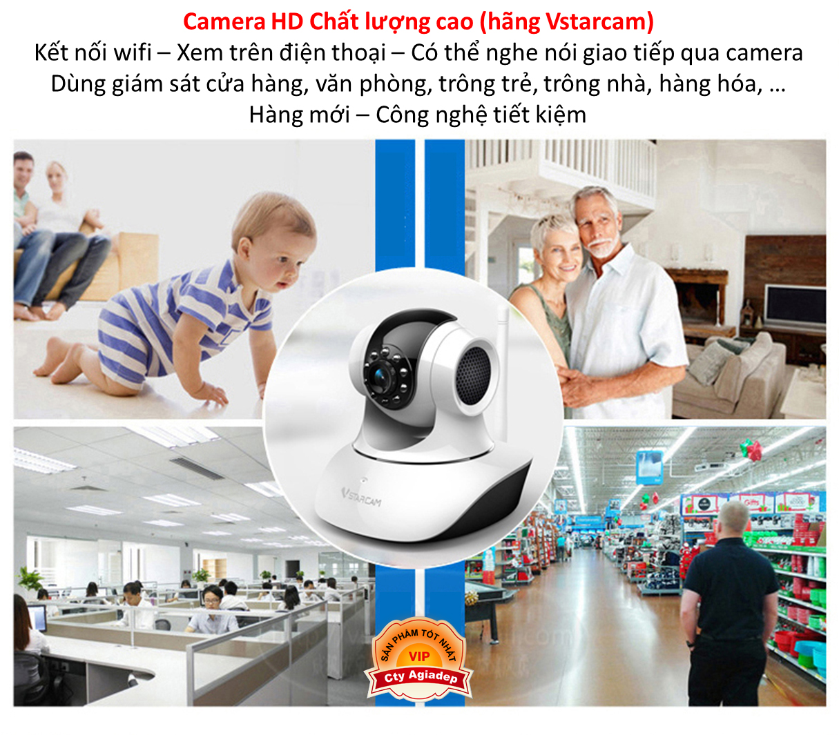 Camera wifi Vstarcam C38S HD1080 (Siêu nét VIP)