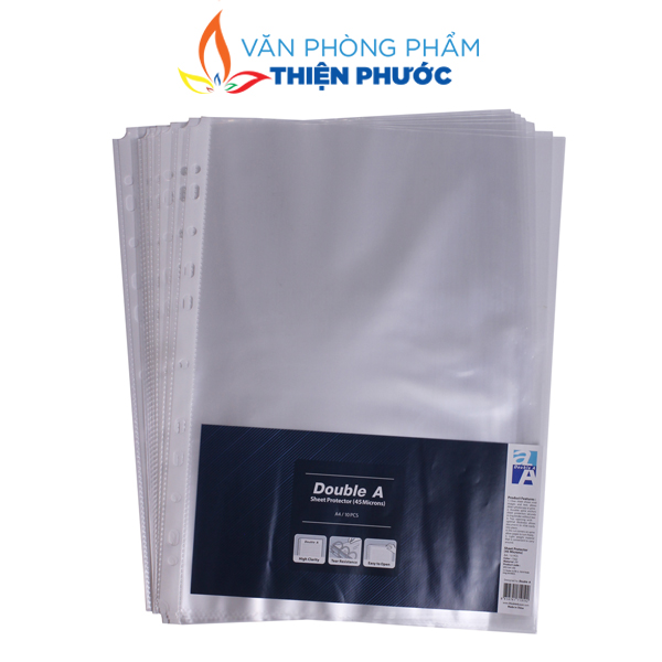 Bìa lỗ Double A sơmi đục lỗ [Xấp 10 cái] THIỆN PHƯỚC