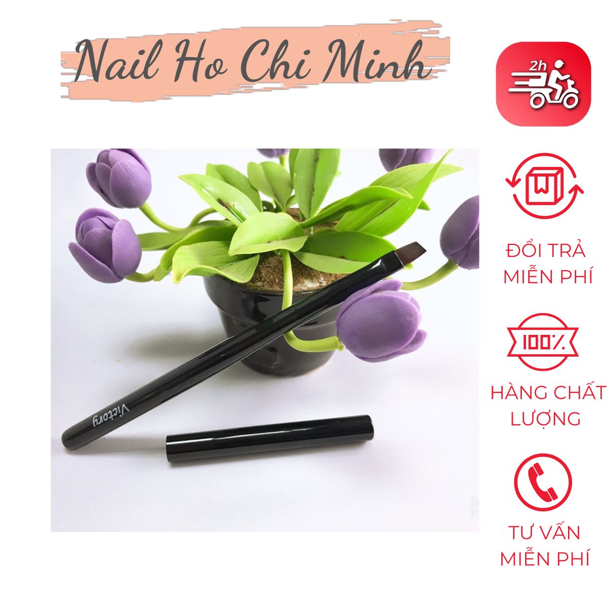 Cọ vẽ bản xéo thương hiệu Victory - Cọ vẽ chuyên dụng cho dân làm móng