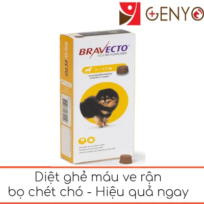 [HCM][CHÍNH HÃNG] viêm da demodex trên chó Bravecto 2-4kg