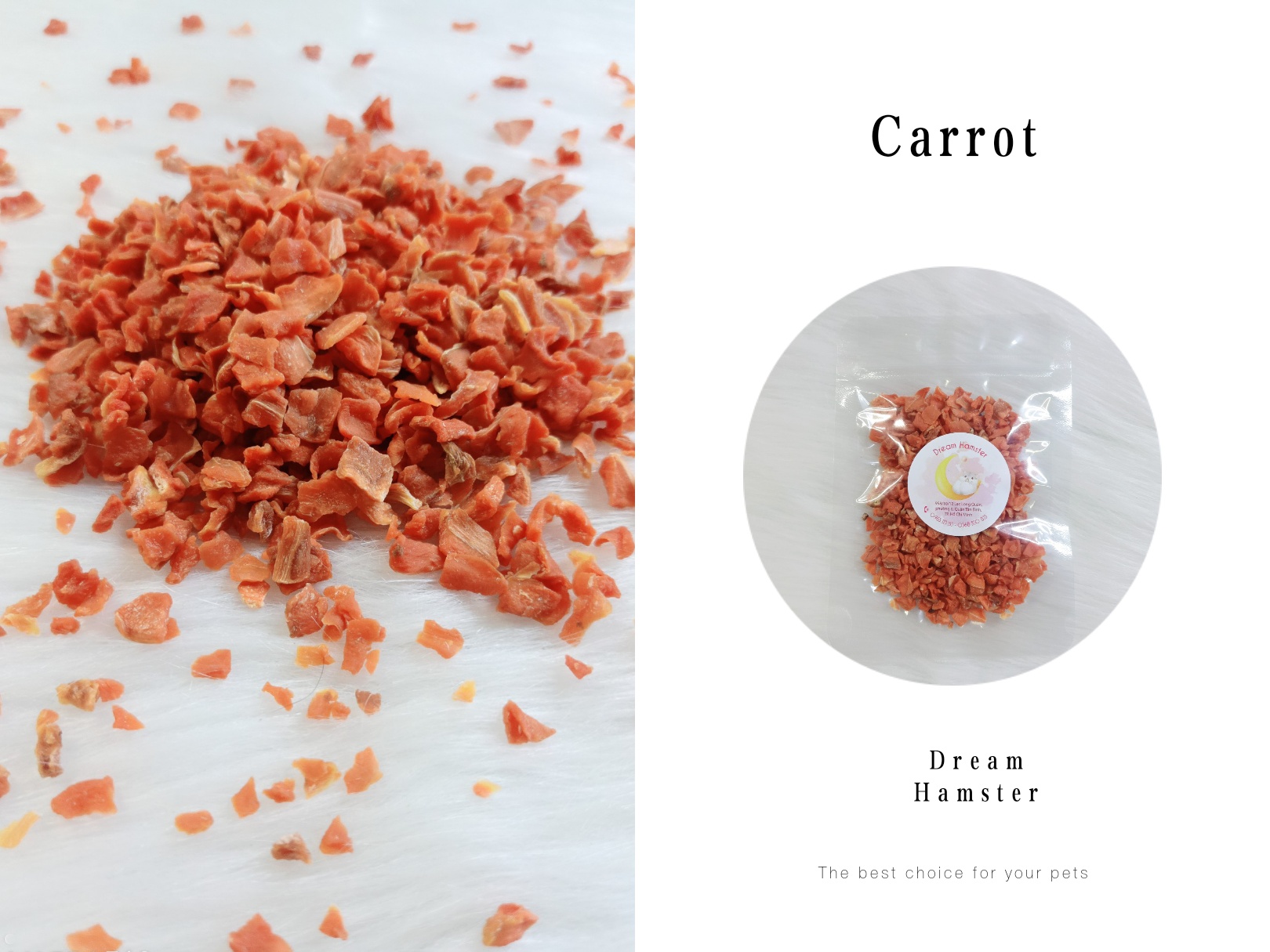 Cà Rốt Sấy Cho Hamster (40gr)