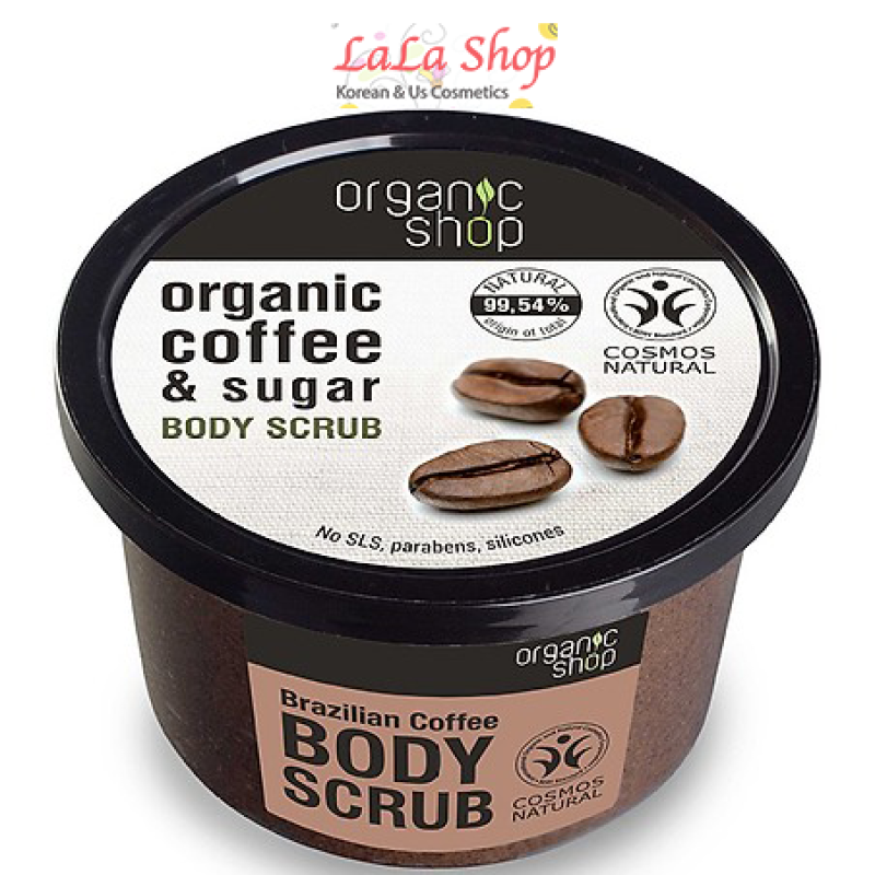 [HCM]Tẩy tế bào chết Body Organic Shop coffee sugar body scrub 250ml