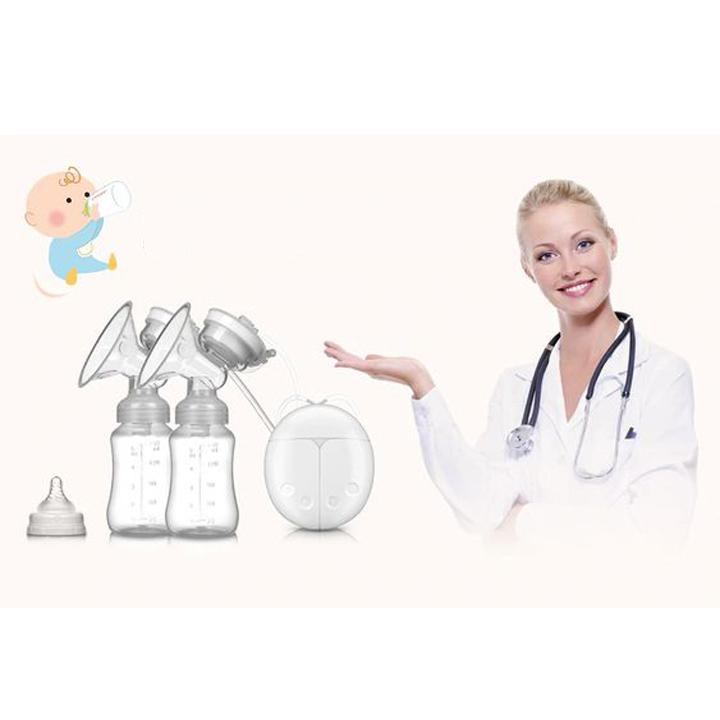 Máy hút sữa điện đôi Real Bubee ( Có chế độ massa kích sữa, Hút êm ái như em bé bú)