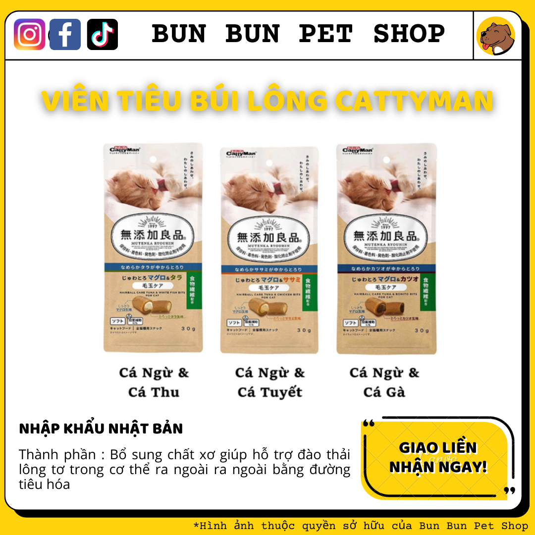 Viên tiêu búi lông cho mèo Catty Man