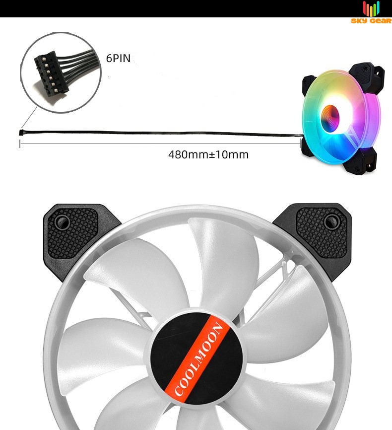 [HCM]1 Quạt Tản Nhiệt Led RGB Coolmoon Y1