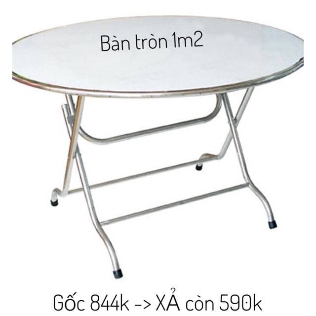 Bàn tròn inox 1m2 (bàn chất lượng)