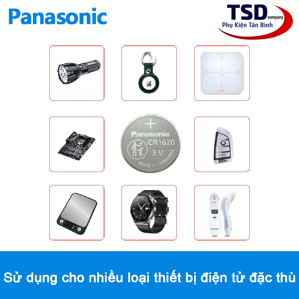 Genuine Panasonic CR1620 Lithium 3V Cmos Battery