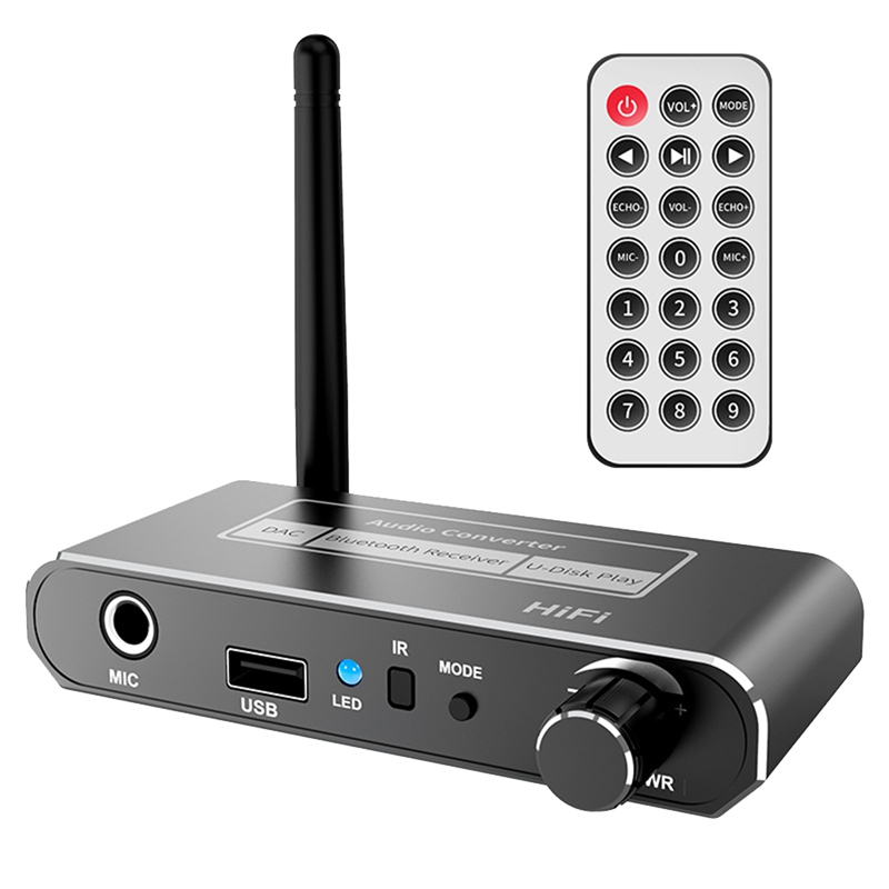 Wireless HIFI DAC Converter Bluetooth 5.2 Receiver Audio Coaxial To R L