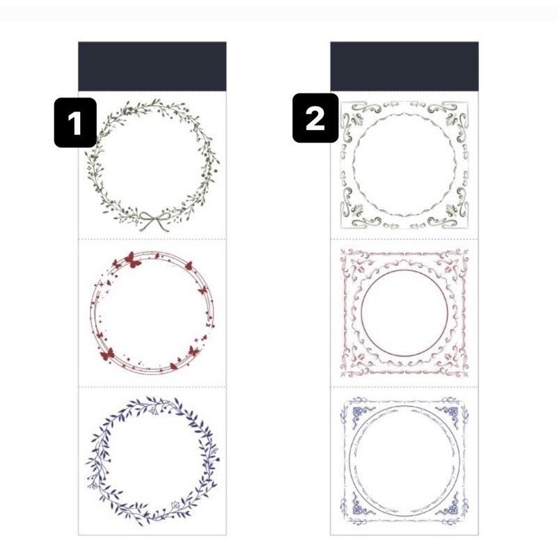 Krisna.room ♡ Tập giấy note khung xinh xắn làm journal (50 tờ)