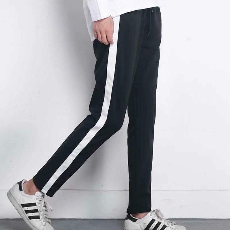 [Size Đến 5XL]Quần thun suông 1 sọc nam nữ chất đẹp,dày dặn