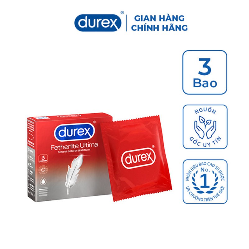 Bao Cao Su Durex Fetherlite Ultima Siêu Mỏng Size 52mm Fetherlite Ultima Hasaki Sản Phẩm Chính Hãng