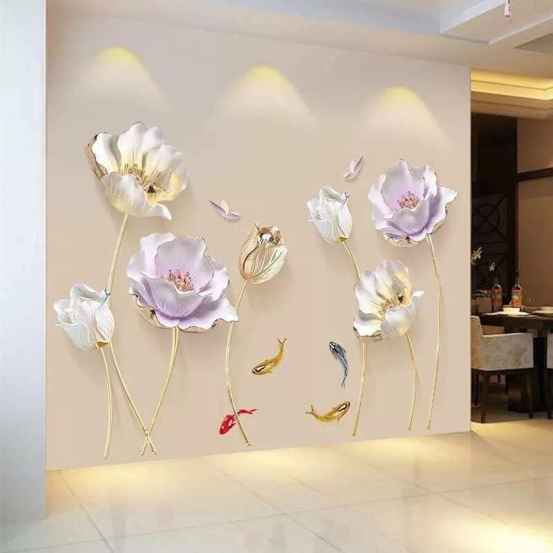Decal dán tường Hoa sứ trắng- H20-flowerdecal-Scenedecal