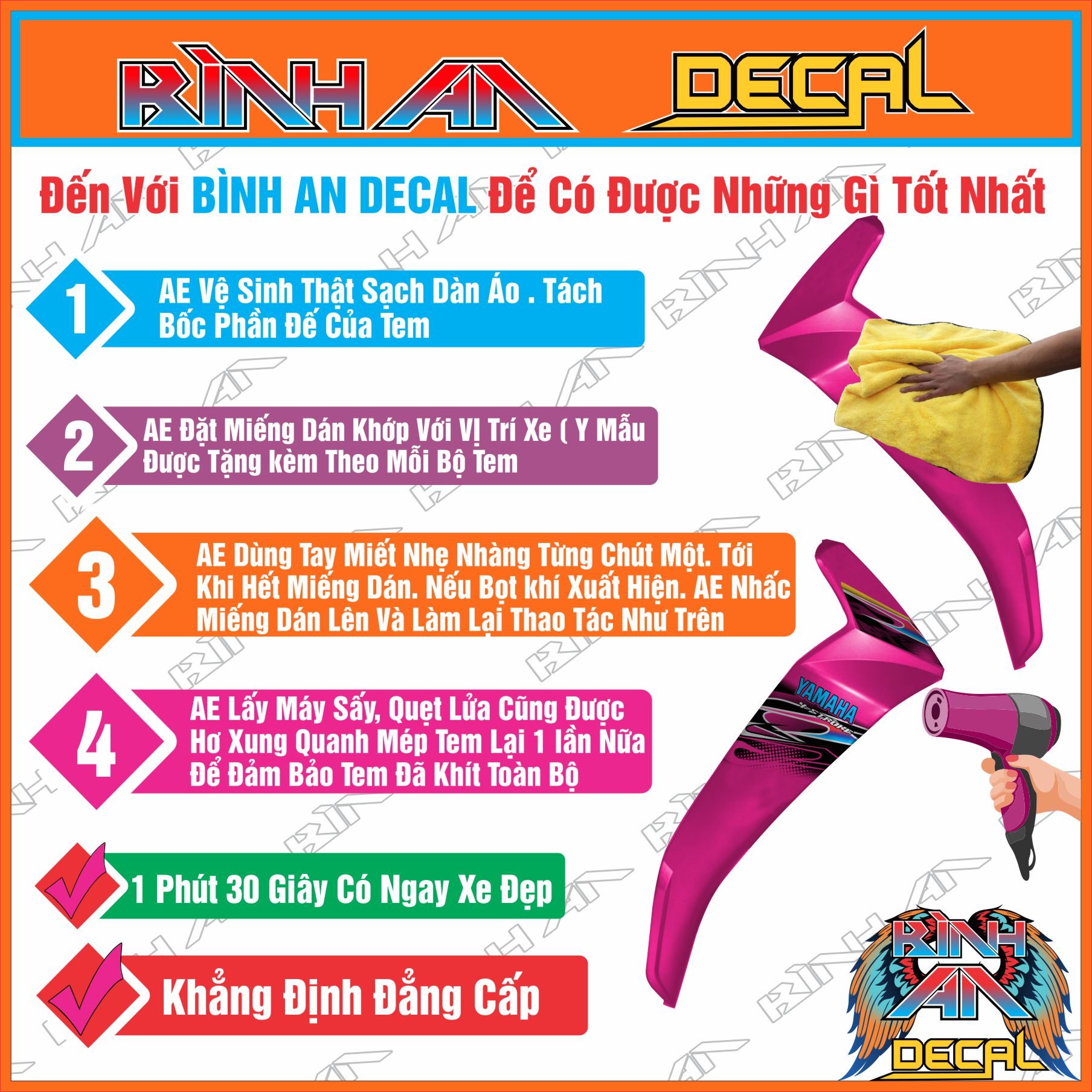 Tem rời EXCITER150 - XANH LÁ