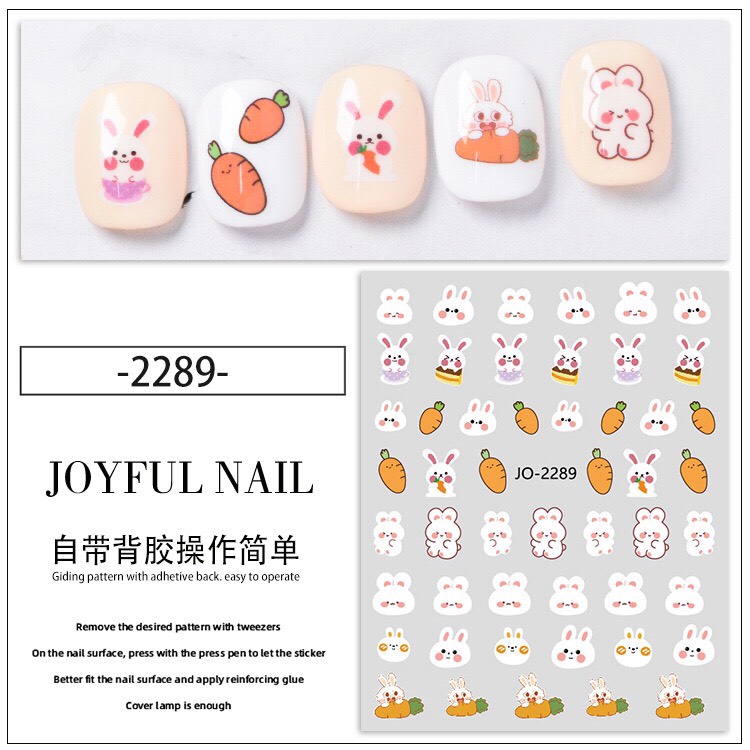 (Hàng mới về) Stick dán móng dễ thương dùng để trang trí Nail