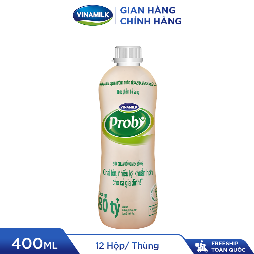 MIỄN PHÍ VẬN CHUYỂN Thùng 12 chai Sữa chua uống Probi Có Đường Chai Yogurt