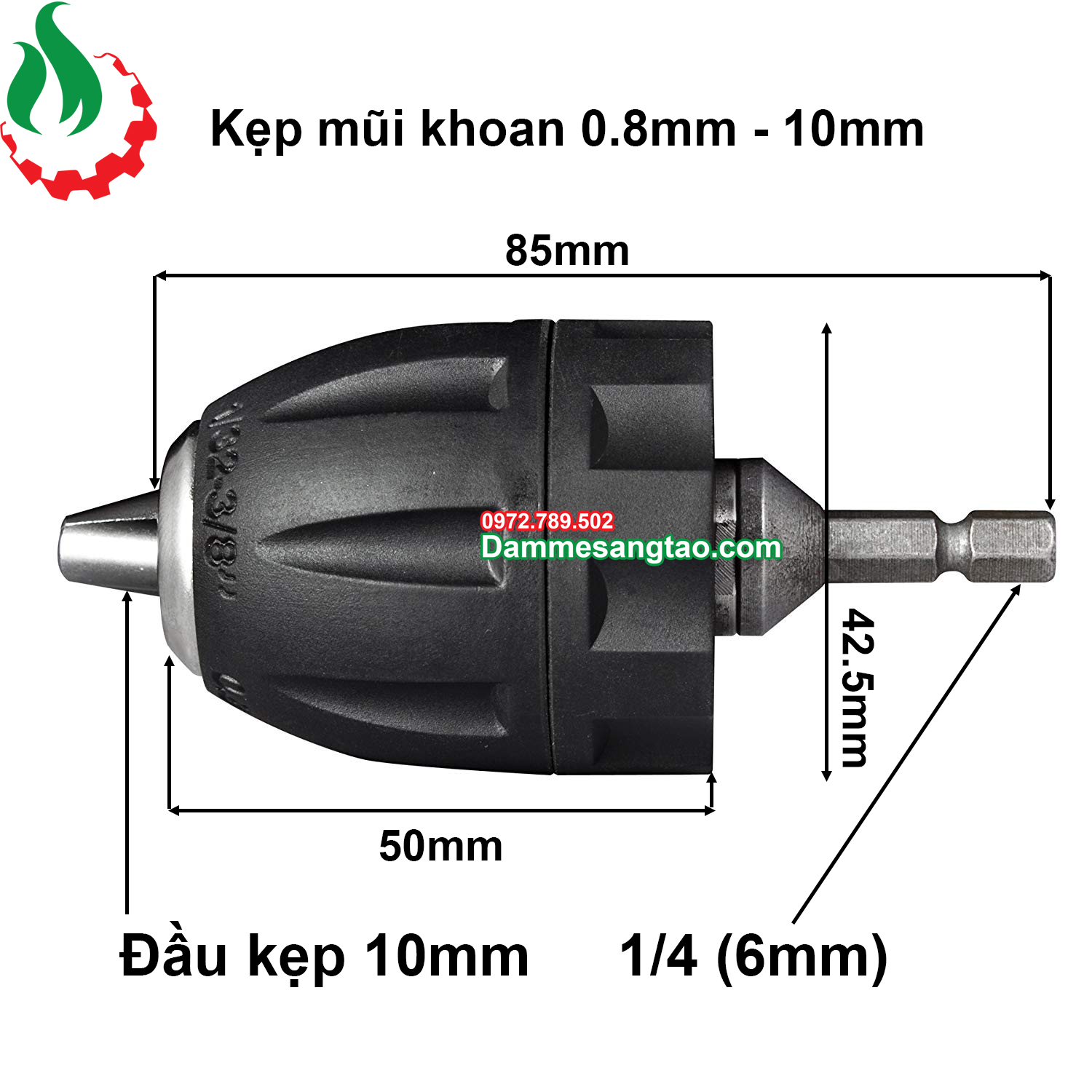 Đầu chuyển từ máy bắn vít 1/4 sang khoan