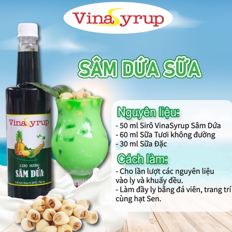 Siro Sâm Dứa Vina Syrup 750ml