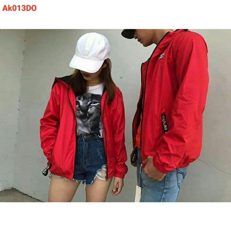 áo khoác dù cặp kẻ sọc tay