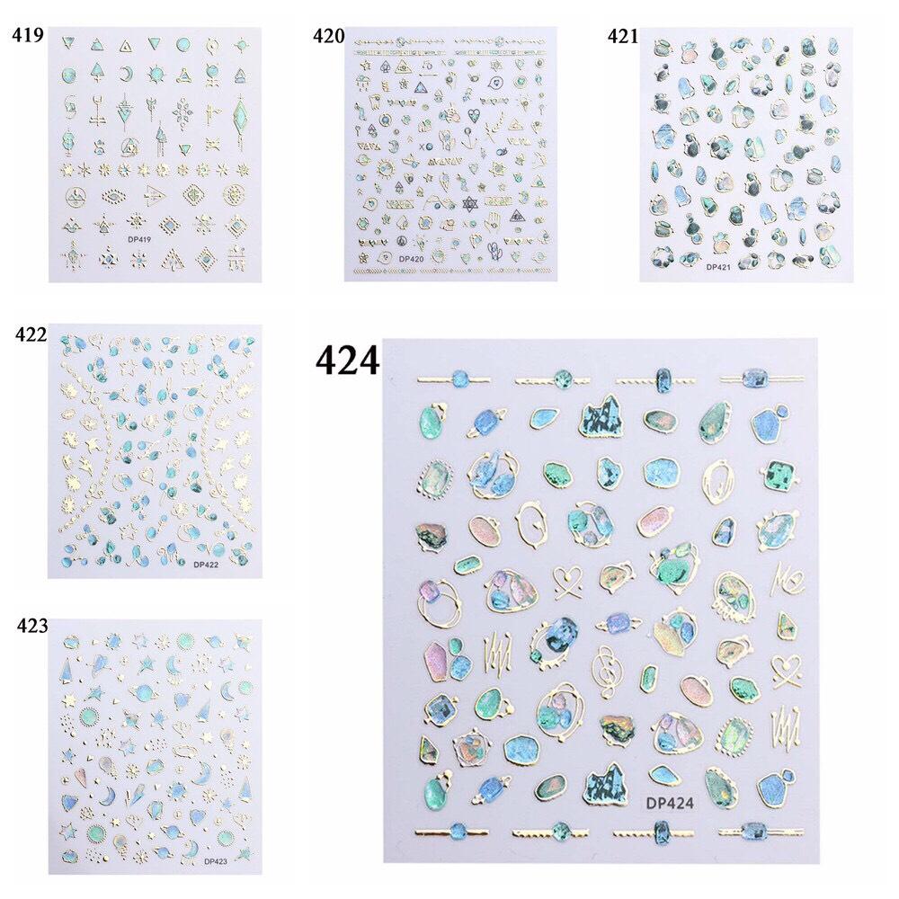 Tấm sticker dán trang trí móng tay 3D nghệ thuật