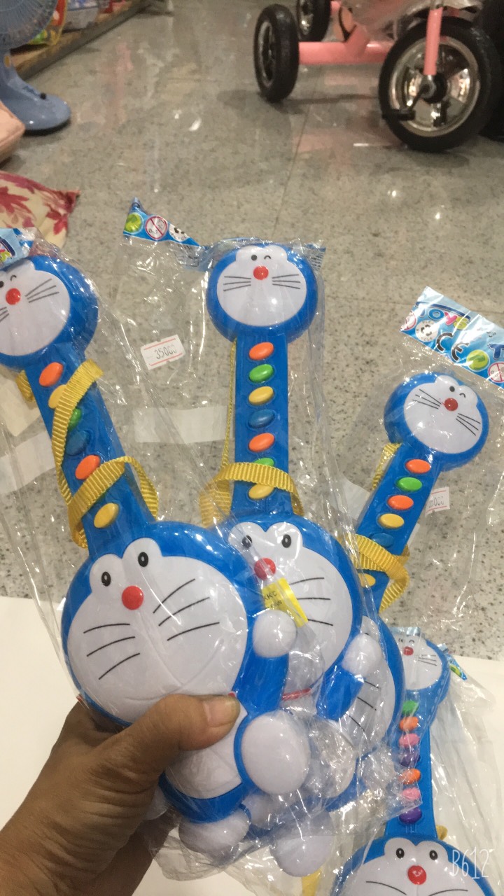 Đồ chơi đàn hình Doraemon dùng pin phát nhạc cho bé (ảnh thật)