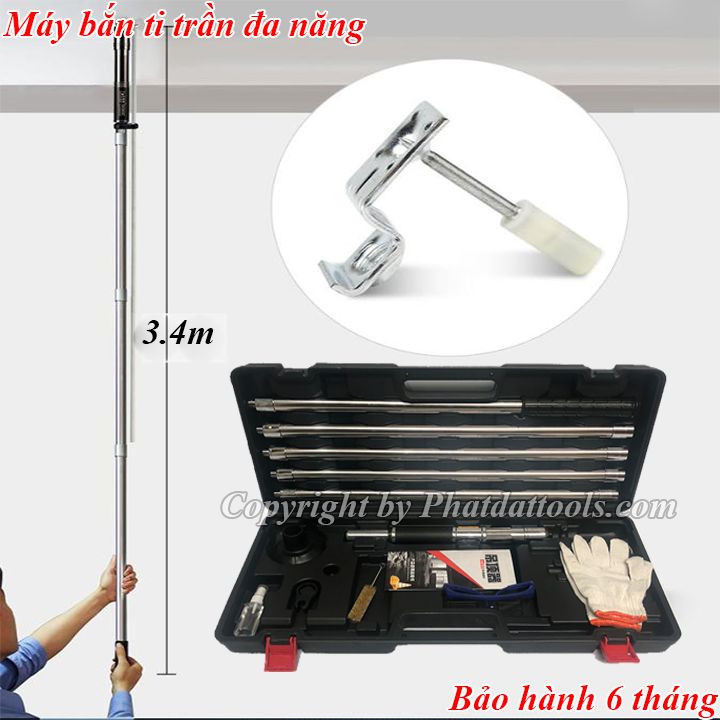 Máy bắn ti trần làm thạch cao,điện nước,điều hòa,báo cháy